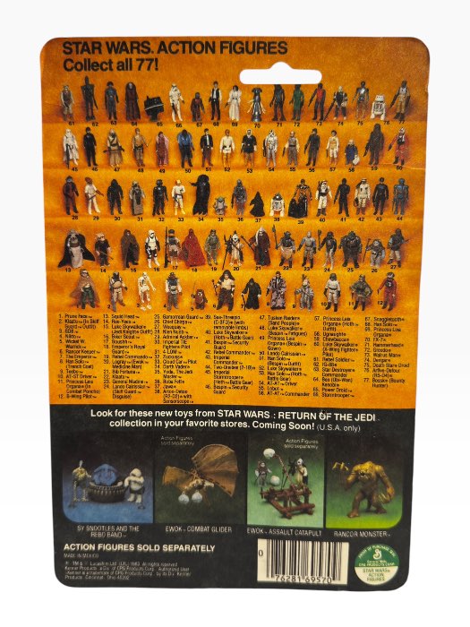 Original Kenner Darth Vader on Return of the Jedi 77-Back A card.